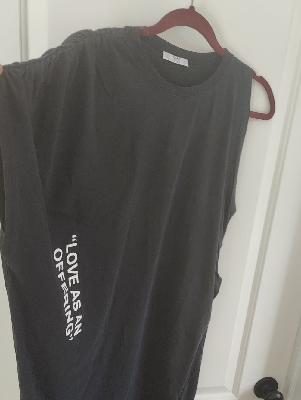 Zara Women Asymmetrical Black Graphic Dress - Love As An Offering